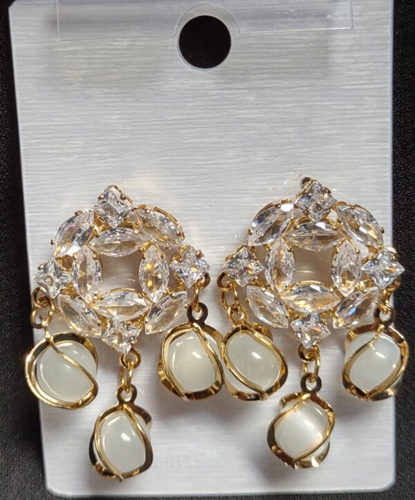 Adorned with clear crystal Earrings
