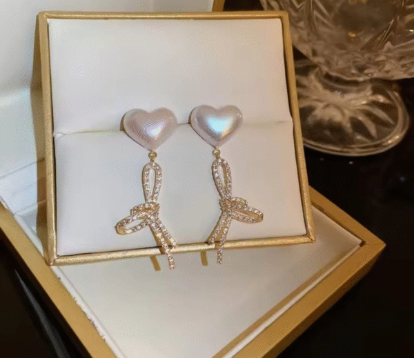 Heart Earrings Korean Style
