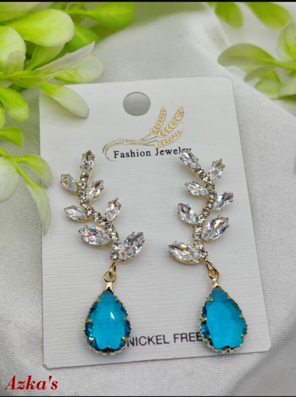 Earrings With Blue Gemstone