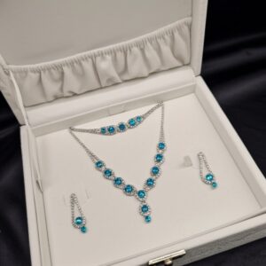 Blue Necklace Set with Bracelet
