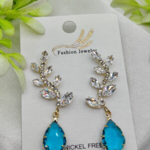 Earrings With Blue Gemstone